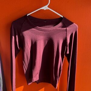 lululemon athletica Maroon Long Sleeve Top